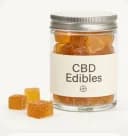 Um frasco de gomas de CBD