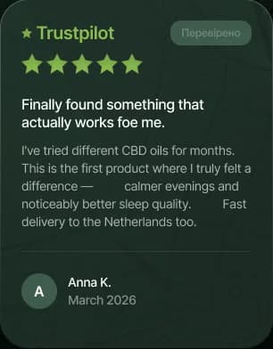 Uma avaliação de cinco estrelas no Trustpilot
